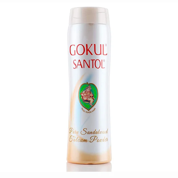 Gokul Santol Talcum Powder 300 gm | Pure Sandalwood, Pack of 1