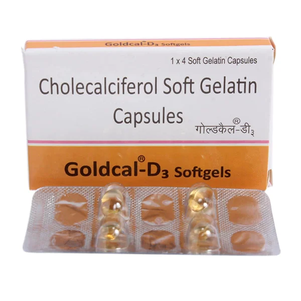 Goldcal D3 Capsule 4's, Pack of 4