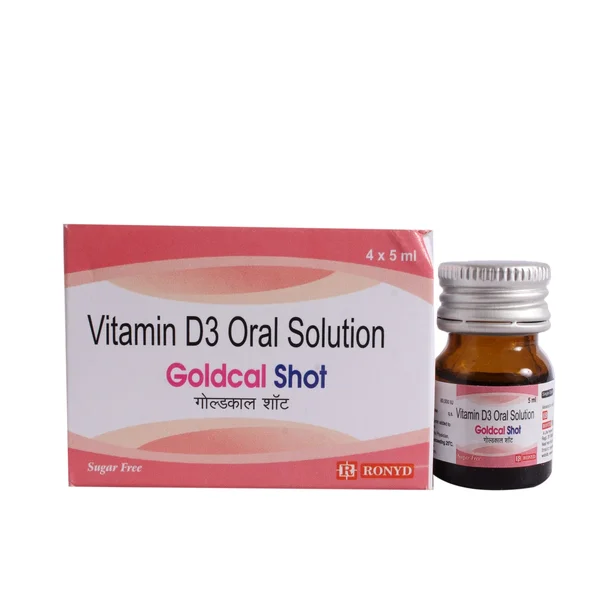 Goldcal Shot SF Oral Solution 4 x 5 ml, Pack of 4