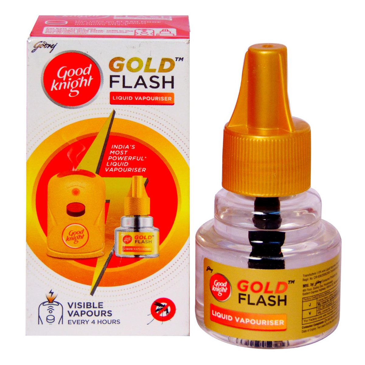 Good Knight Gold Flash Liquid Vapouriser, 45 ml, Pack of 1 Good Knight Gold Flash Liquid Vapouriser, 45 ml, Pack of 1