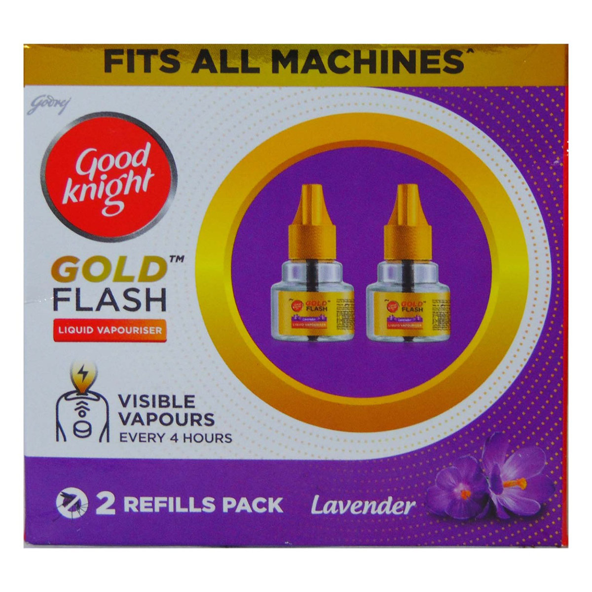 Good Knight Power Activ+ Lavender Fragrance Refill, 90 ml (2 x 45 ml), Pack of 1 Good Knight Power Activ+ Lavender Fragrance Refill, 90 ml (2 x 45 ml), Pack of 1