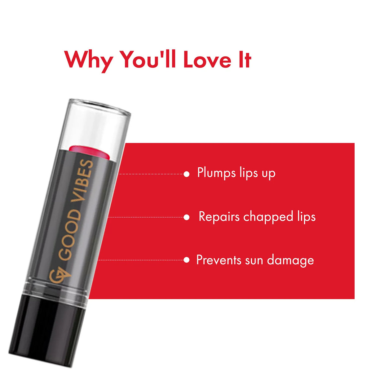 Good Vibes Cherry Moisture Rich Red SPF 15 Lip Balm, 4.2 gm, Pack of 1 Good Vibes Cherry Moisture Rich Red SPF 15 Lip Balm, 4.2 gm, Pack of 1