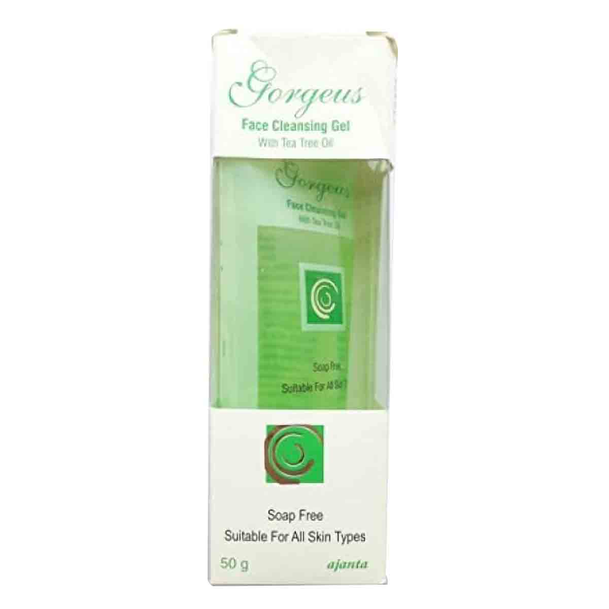 Gorgeus Face Cleansing Gel 50 gm | With Tea Tree Oil | Deeply Purifies & Moisturisess | For All Skin Type, Pack of 1 Gorgeus Face Cleansing Gel 50 gm | With Tea Tree Oil | Deeply Purifies & Moisturisess | For All Skin Type, Pack of 1