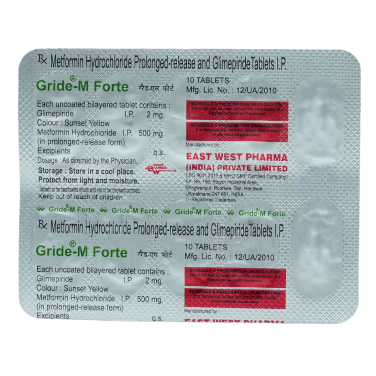 Gride-M Forte Tablet 10's, Pack of 10 TabletS Gride-M Forte Tablet 10's, Pack of 10 TabletS