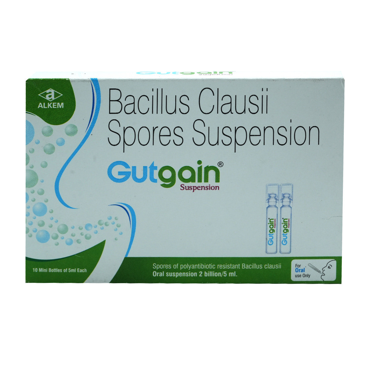 Gutgain Suspension 10X5 ml, Pack of 10 SUSPENSIONS Gutgain Suspension 10X5 ml, Pack of 10 SUSPENSIONS