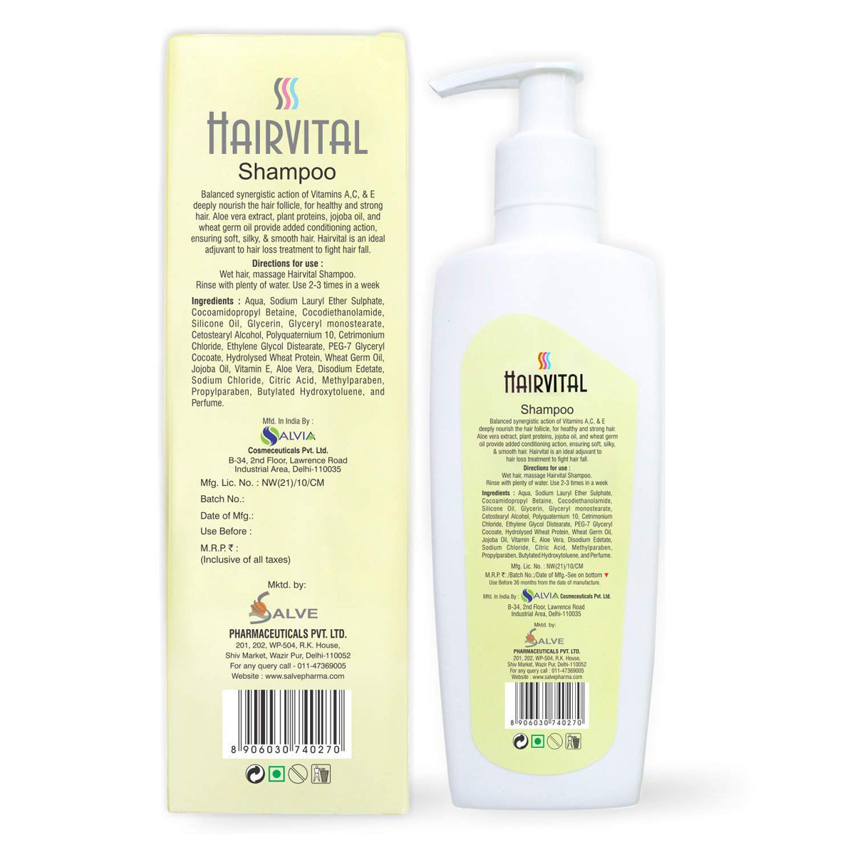 Hairvital Triple Action Shampoo, 200 ml, Pack of 1 Hairvital Triple Action Shampoo, 200 ml, Pack of 1