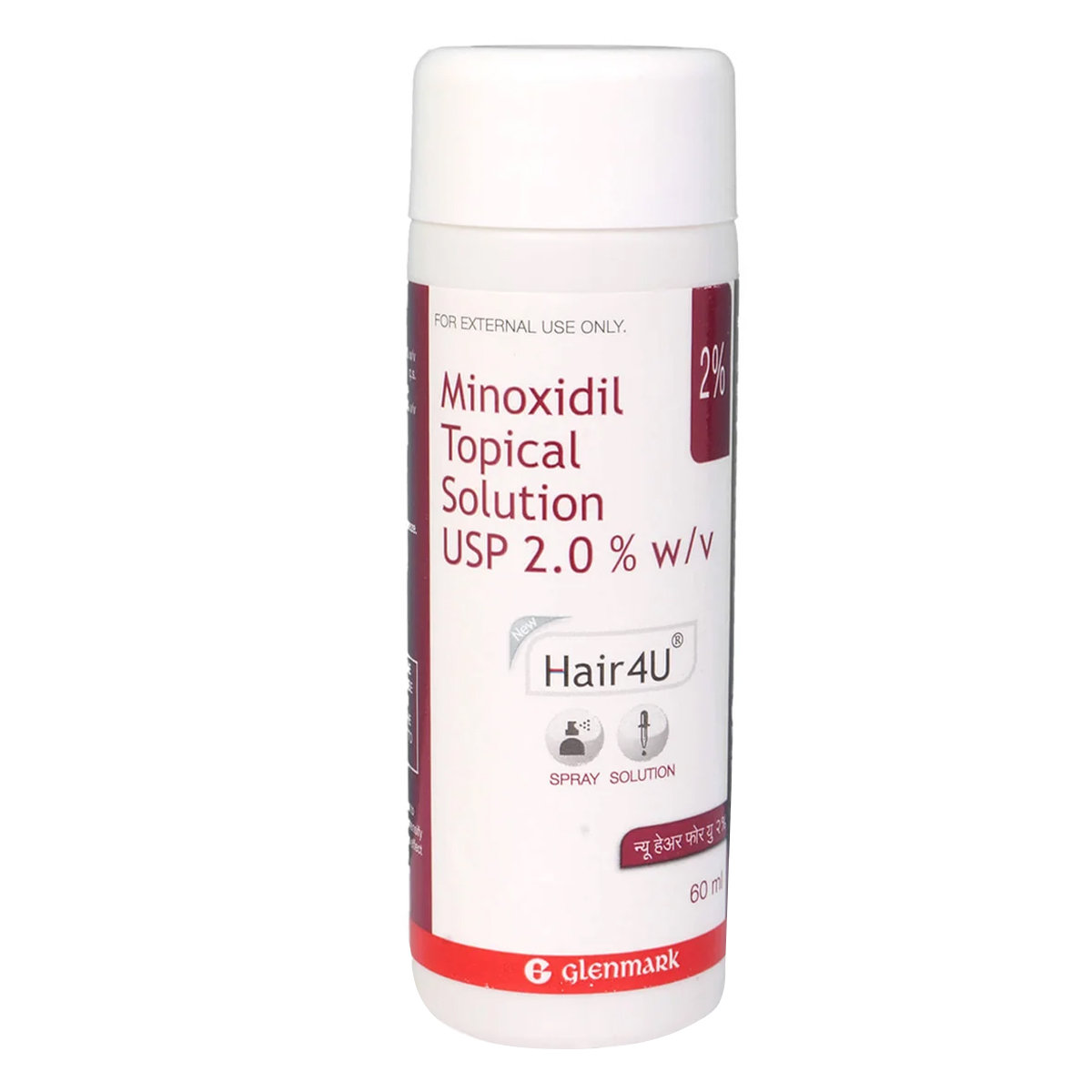 Hair 4U New 2% Topical Solution 60 ml, Pack of 1 Solution Hair 4U New 2% Topical Solution 60 ml, Pack of 1 Solution