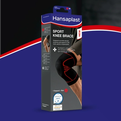 Hansaplast Sport Knee Brace Large, 1 Count, Pack of 1