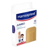 Hansaplast Jumbo Larger Wound Pad Strips 72 mm x 40 mm, 10 Count, Pack of 10