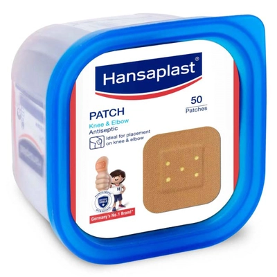 Hansaplast Knee &amp; Elbow Patches, 50 Count, Pack of 50