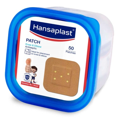 Hansaplast Knee &amp; Elbow Patches, 50 Count, Pack of 50