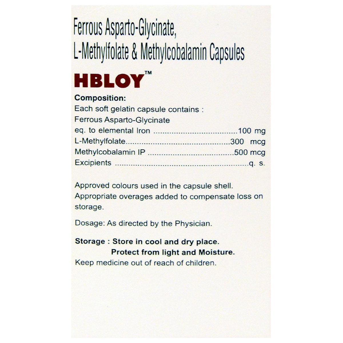 Hbloy Capsule 10's, Pack of 10 CAPSULES Hbloy Capsule 10's, Pack of 10 CAPSULES