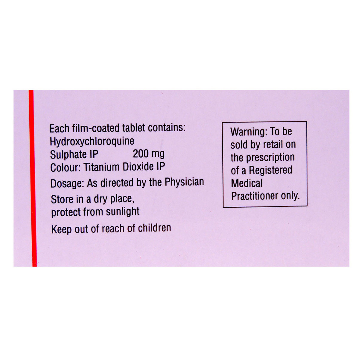 HCQS 200 Tablet 15's, Pack of 15 TABLETS HCQS 200 Tablet 15's, Pack of 15 TABLETS