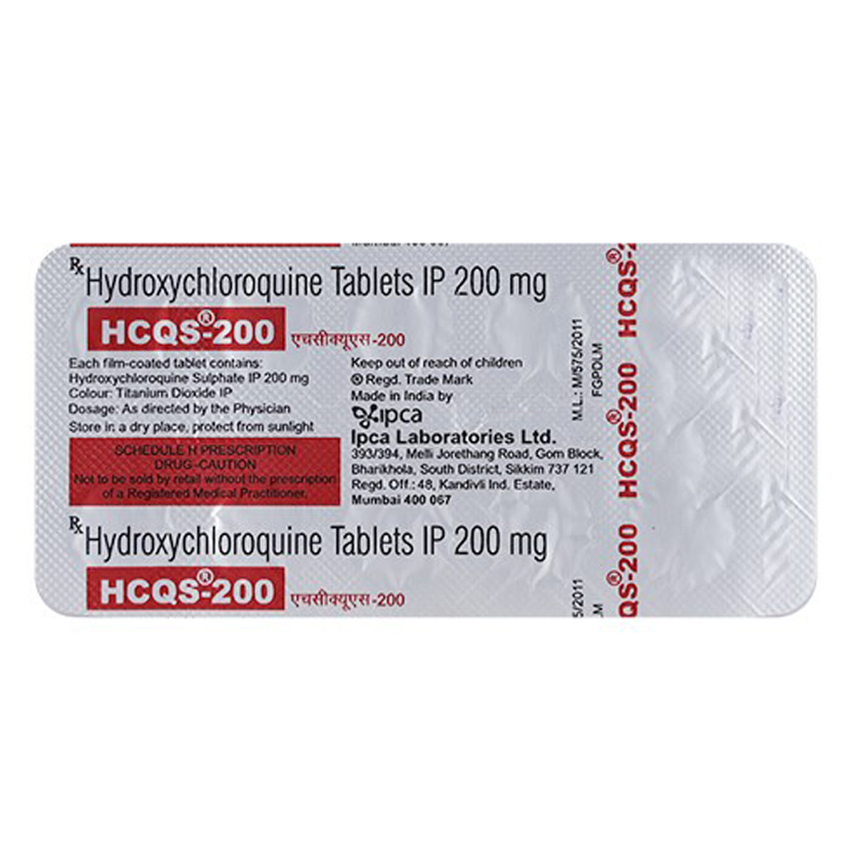 HCQS-200 Tablet 10's, Pack of 10 TABLETS HCQS-200 Tablet 10's, Pack of 10 TABLETS