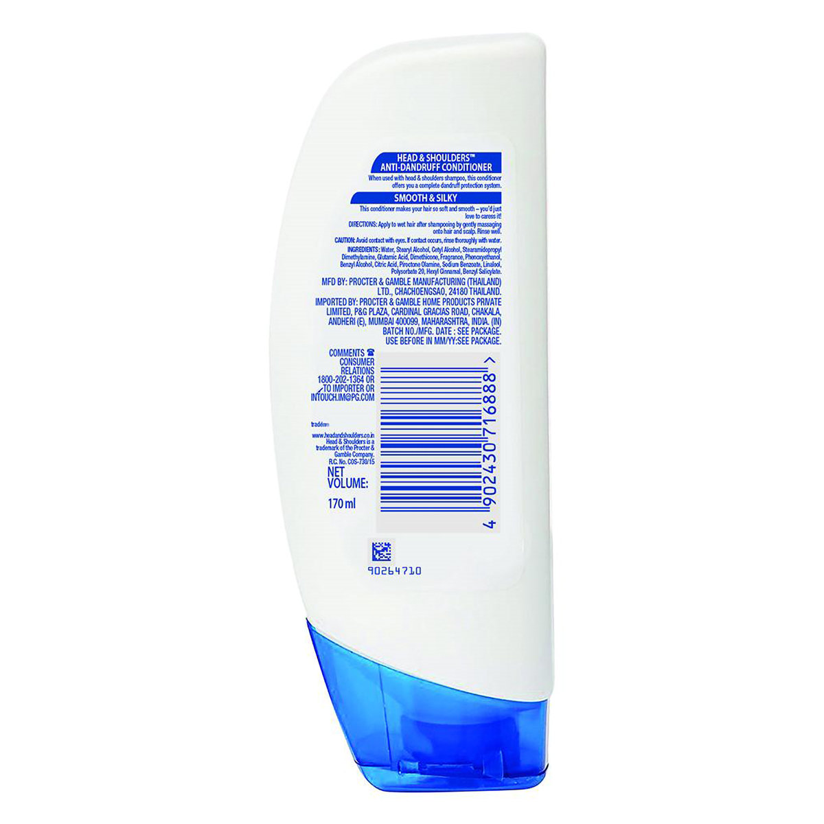Head & Shoulders Anti-dandruff Smooth & Silky Conditioner, 170 ml, Pack of 1 Head & Shoulders Anti-dandruff Smooth & Silky Conditioner, 170 ml, Pack of 1