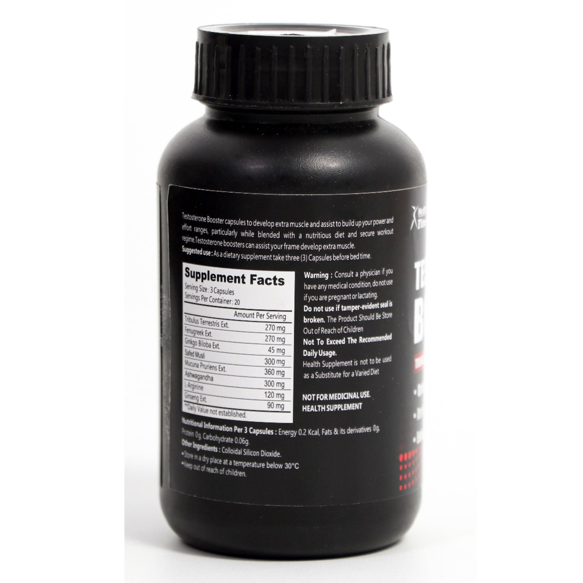 Healthvit Testosterone Booster, 60 Capsules, Pack of 1 Healthvit Testosterone Booster, 60 Capsules, Pack of 1