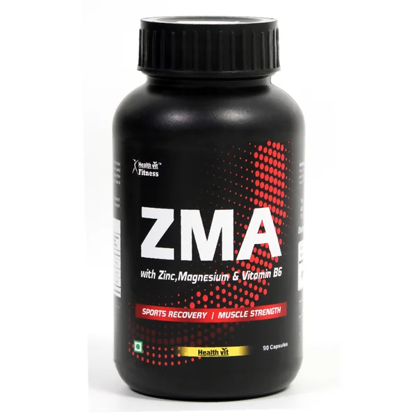 Healthvit ZMA ( Zinc, Magnesium, Vitamin B6), 90 Capsules, Pack of 1