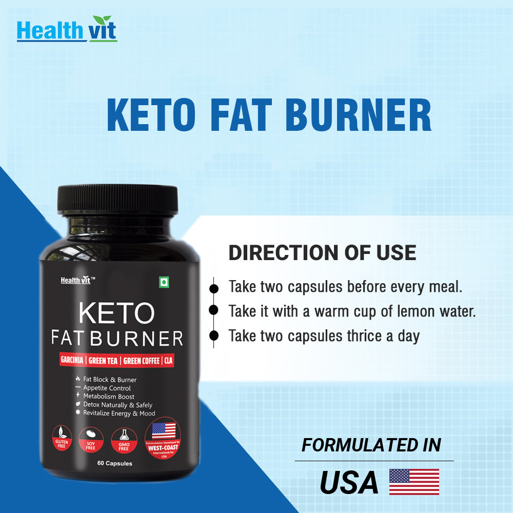 Healthvit Keto Fat Burner, 60 Capsules, Pack of 1 Healthvit Keto Fat Burner, 60 Capsules, Pack of 1