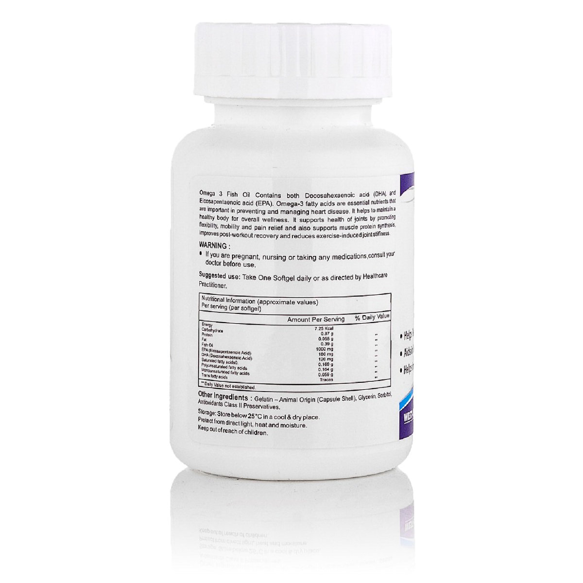 Healthvit Omega-3 Fish Oil 1000 mg, 60 Softgels, Pack of 1 Healthvit Omega-3 Fish Oil 1000 mg, 60 Softgels, Pack of 1