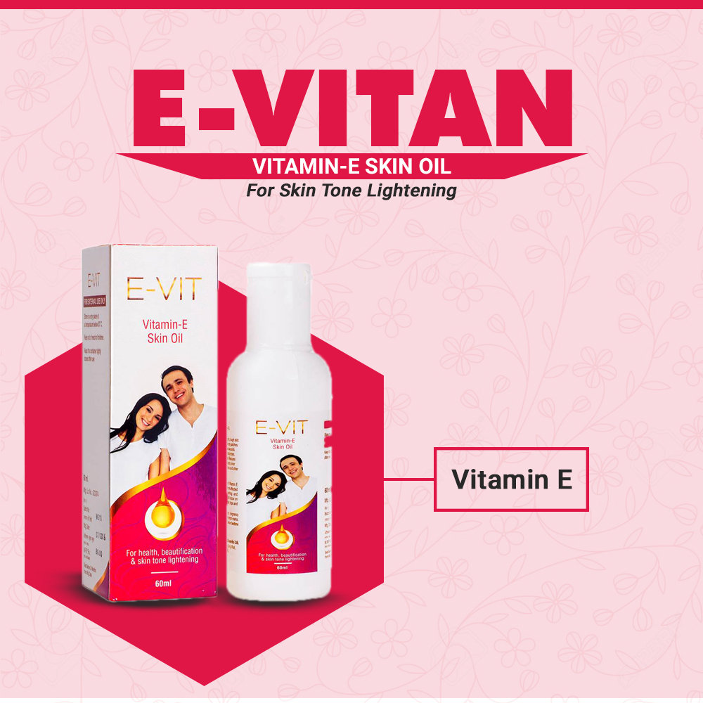Healthvit E-Vit Vitamin-E Skin Oil 60 ml | Vitamin E | Fight Wrinkles And Age Spots | For Skin Tone Lightening | For Rough & Dry Skin, Pack of 1 Healthvit E-Vit Vitamin-E Skin Oil 60 ml | Vitamin E | Fight Wrinkles And Age Spots | For Skin Tone Lightening | For Rough & Dry Skin, Pack of 1