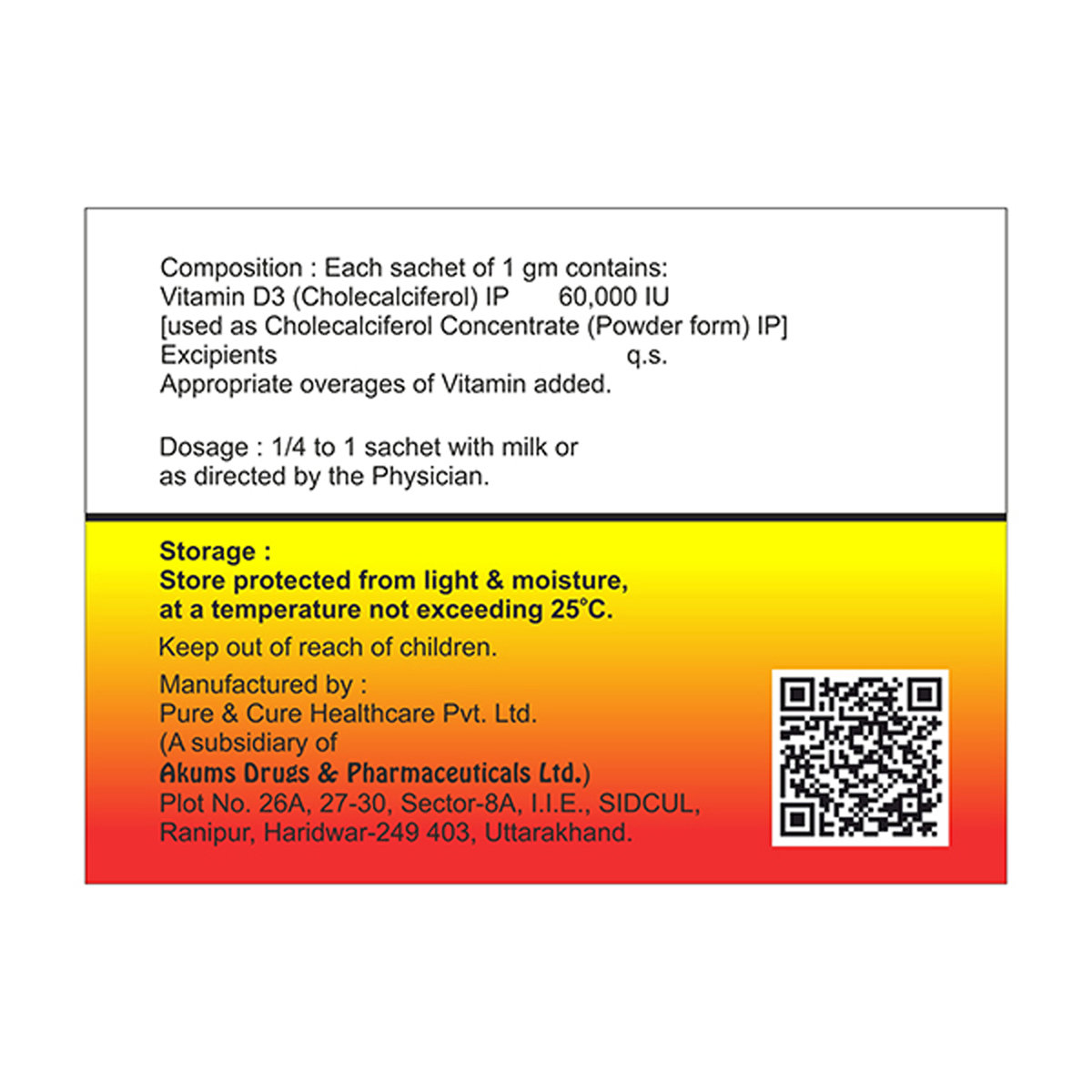 Healthyvit D3 60K Granules 1 gm, Pack of 1 Healthyvit D3 60K Granules 1 gm, Pack of 1