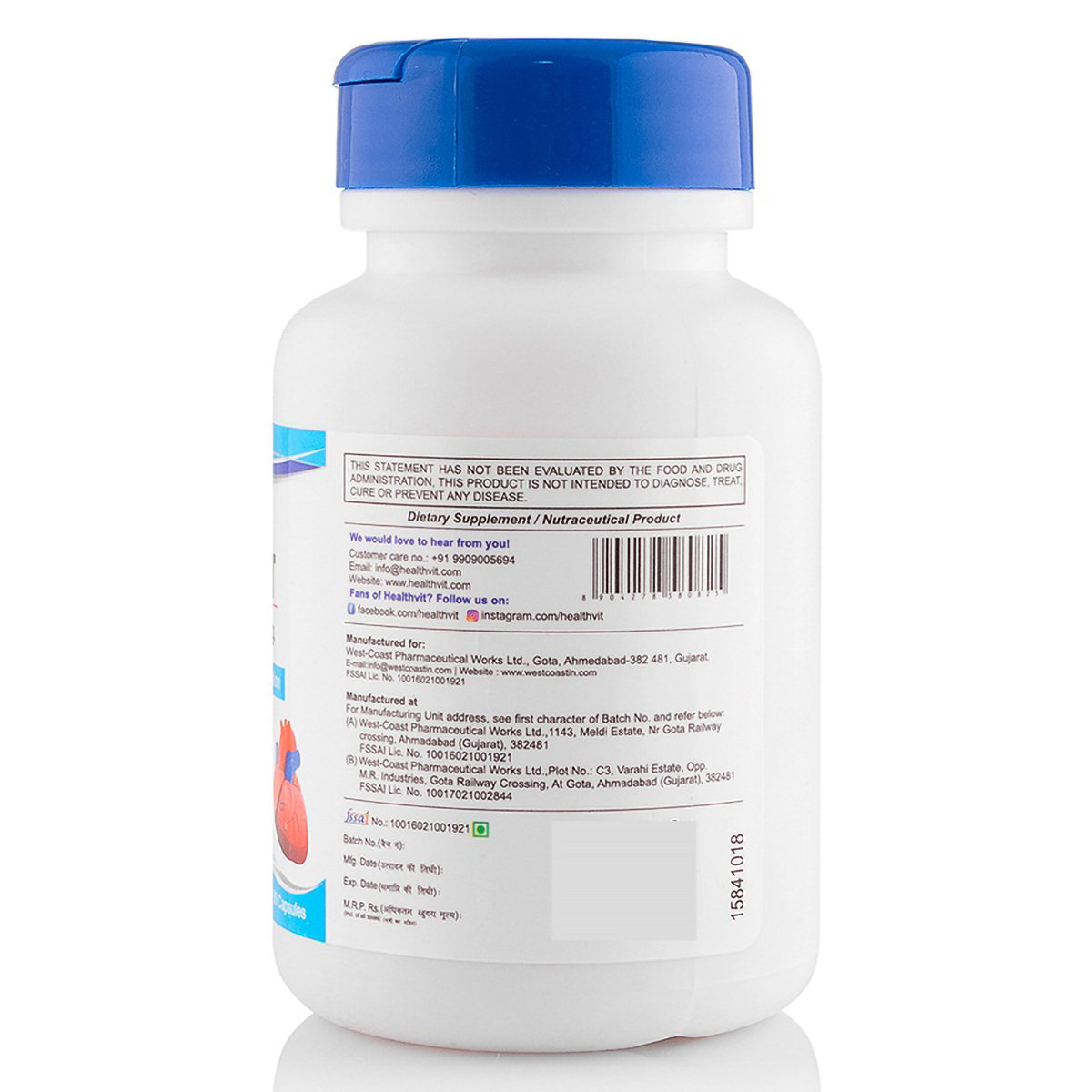 Healthvit High & Better Absorption Co-Qvit Coenzyme Q-10 100 mg, 60 Capsules, Pack of 1 Healthvit High & Better Absorption Co-Qvit Coenzyme Q-10 100 mg, 60 Capsules, Pack of 1