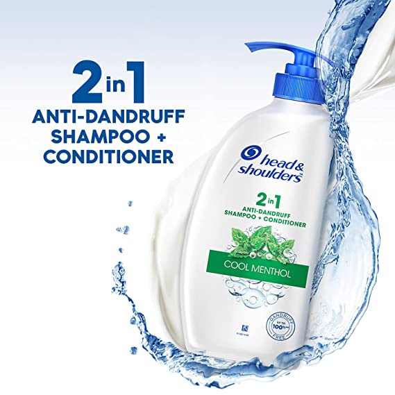 Head & Shoulders 2-In-1 Cool Menthol Anti-Dandruff Shampoo + Conditioner, 650 ml, Pack of 1 Head & Shoulders 2-In-1 Cool Menthol Anti-Dandruff Shampoo + Conditioner, 650 ml, Pack of 1