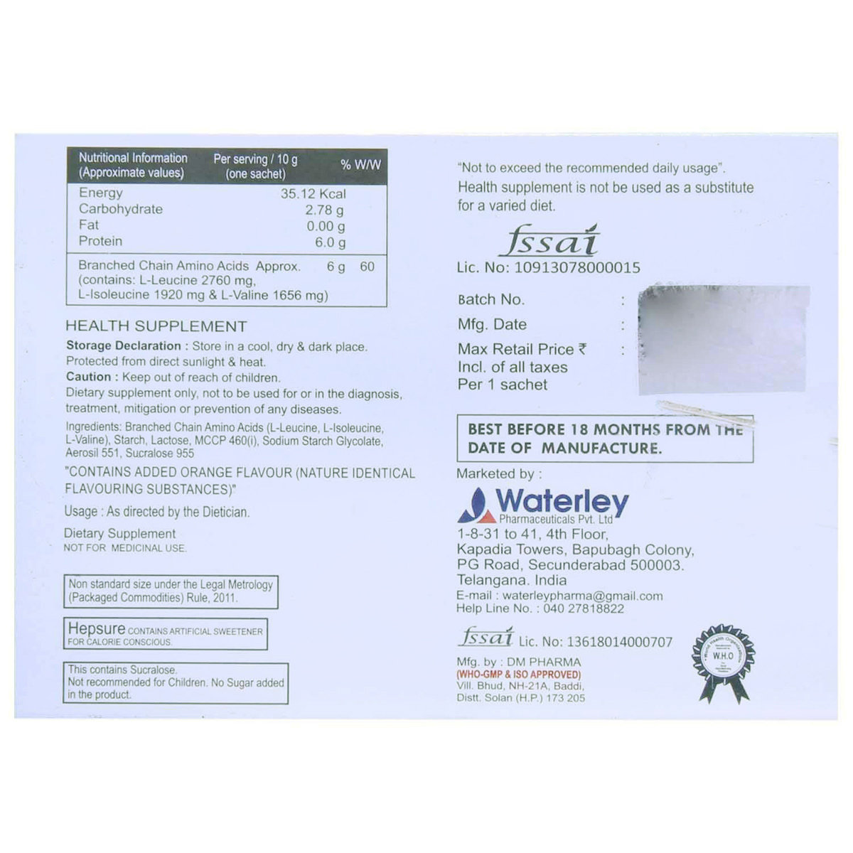 Hepsure Sugar Free Orange Sachet 10 gm, Pack of 1 Hepsure Sugar Free Orange Sachet 10 gm, Pack of 1