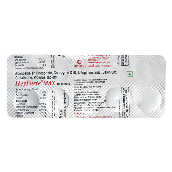Heyforte Max Tablet 10's, Pack of 10 Heyforte Max Tablet 10's, Pack of 10