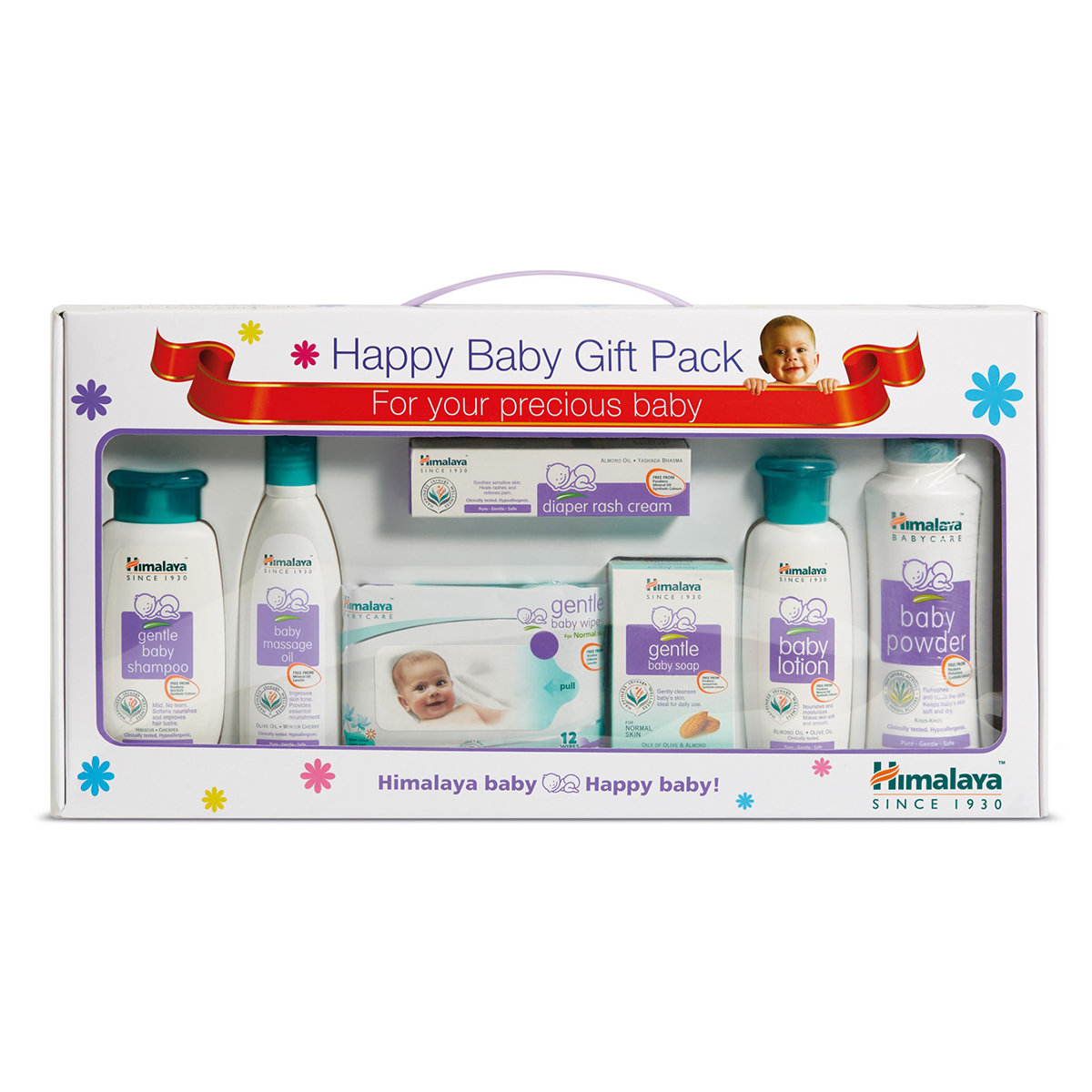 Himalaya Happy Baby Gift Pack, 7 Gift Items, Pack of 1 Himalaya Happy Baby Gift Pack, 7 Gift Items, Pack of 1