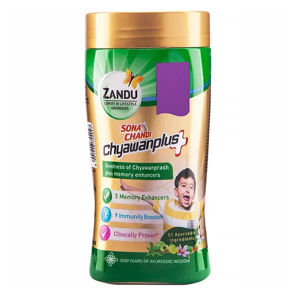 Zandu Sona Chandi Chyawanplus, 900 gm, Pack of 1