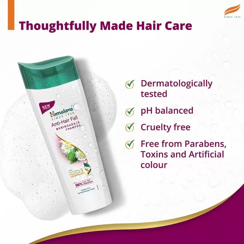 Himalaya Anti-Hairfall Shampoo with Bhringaraja, 340 ml, Pack of 1 Himalaya Anti-Hairfall Shampoo with Bhringaraja, 340 ml, Pack of 1