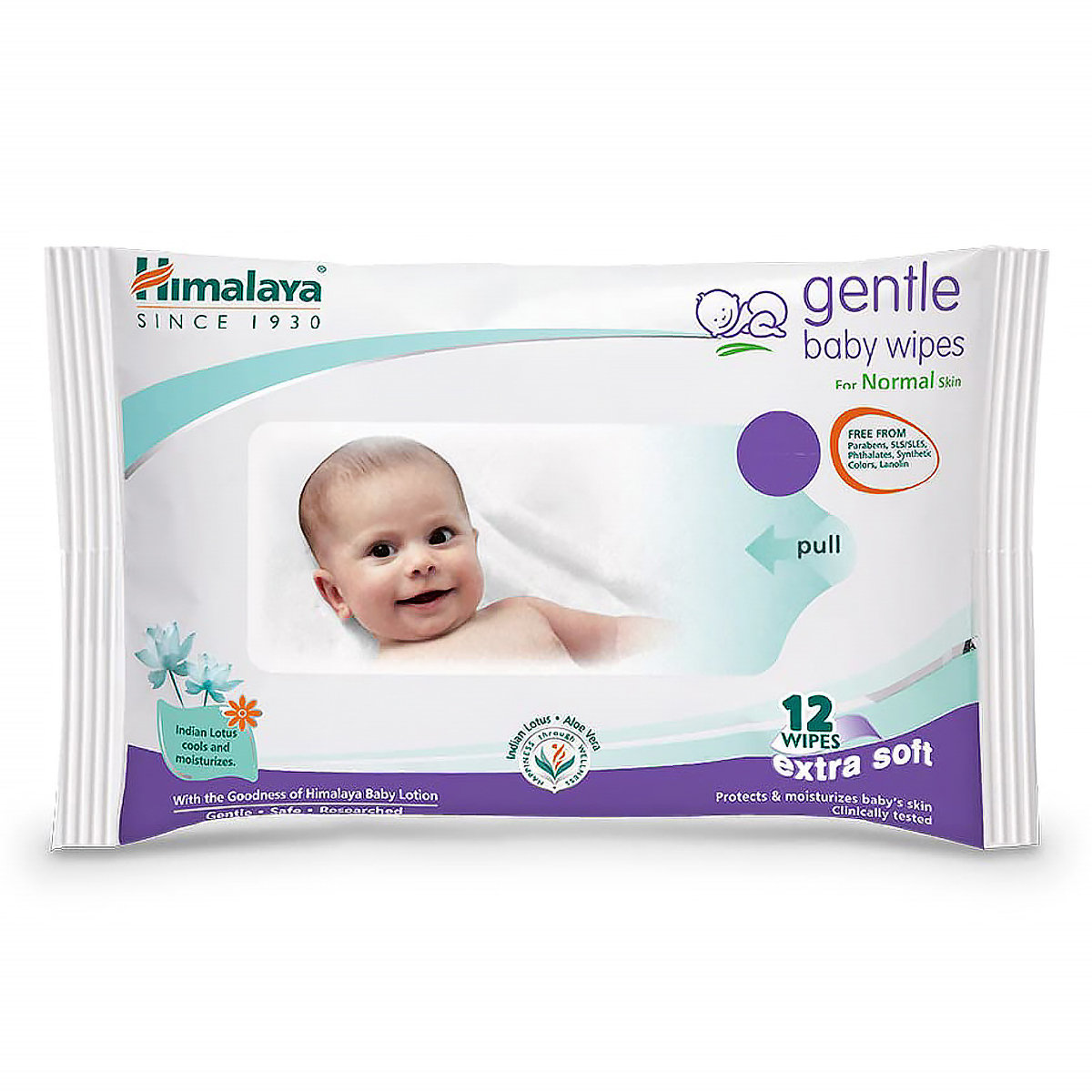 Himalaya Gentle Baby Wipes, 12 Count, Pack of 1 Himalaya Gentle Baby Wipes, 12 Count, Pack of 1