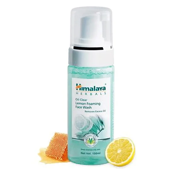 Himalaya Oil Control Lemon Foaming Face Wash 150 ml | Lemon &amp; Honey | Deep Cleansing | Removes Excess Oil | For Oily Skin, Pack of 1