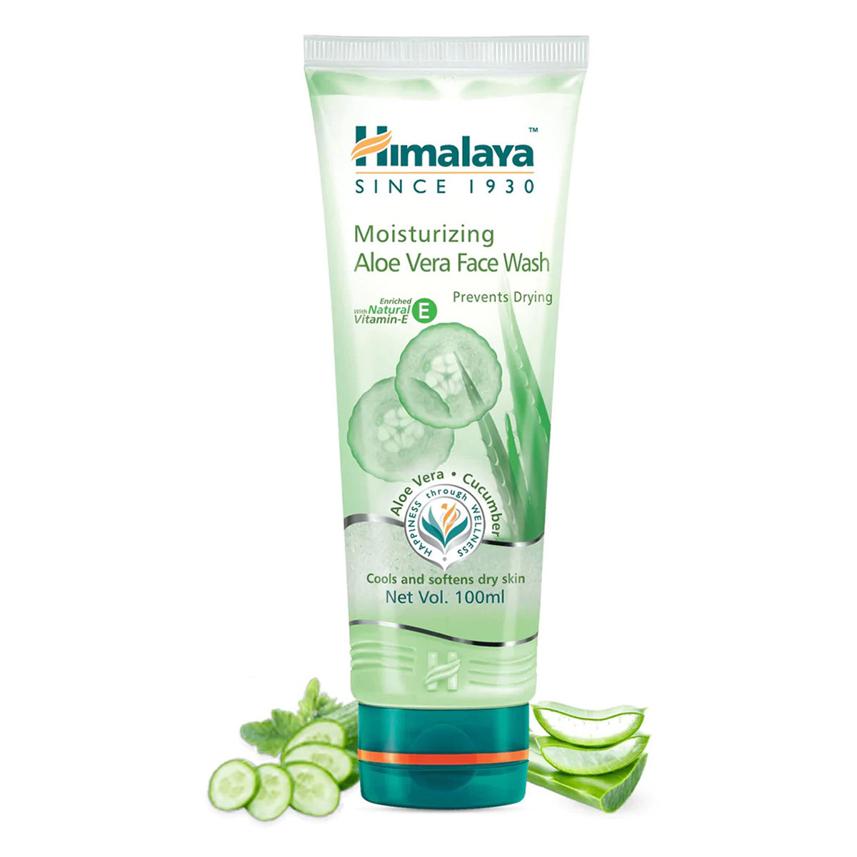 Himalaya Moisturizing Aloe Vera Face Wash 100 ml | Natural Vitamin E, Aloe Vera & Cucumber| Prevent Dryness | Cools Dry Skin | For Hydrated Glow, Pack of 1 Himalaya Moisturizing Aloe Vera Face Wash 100 ml | Natural Vitamin E, Aloe Vera & Cucumber| Prevent Dryness | Cools Dry Skin | For Hydrated Glow, Pack of 1