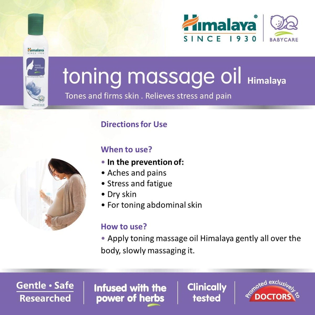Himalaya Moms Toning Massage Oil 200 ml | Sesame Oil & Winter Cherry | Improves Skin Tone & Firmness | Relieves Stress & Pain | With Calming Fragrance Of Levender, Pack of 1 Himalaya Moms Toning Massage Oil 200 ml | Sesame Oil & Winter Cherry | Improves Skin Tone & Firmness | Relieves Stress & Pain | With Calming Fragrance Of Levender, Pack of 1