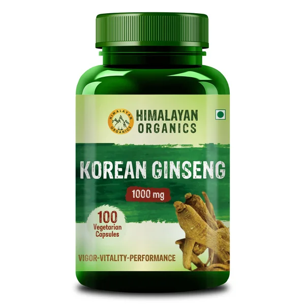 Vlado's Himalayan Organics Korean Ginseng 1000 mg, 100 Capsules, Pack of 1