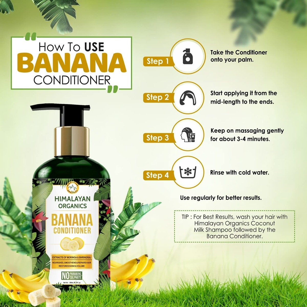 Himalayan Organics Banana Conditioner, 300 ml, Pack of 1 Himalayan Organics Banana Conditioner, 300 ml, Pack of 1