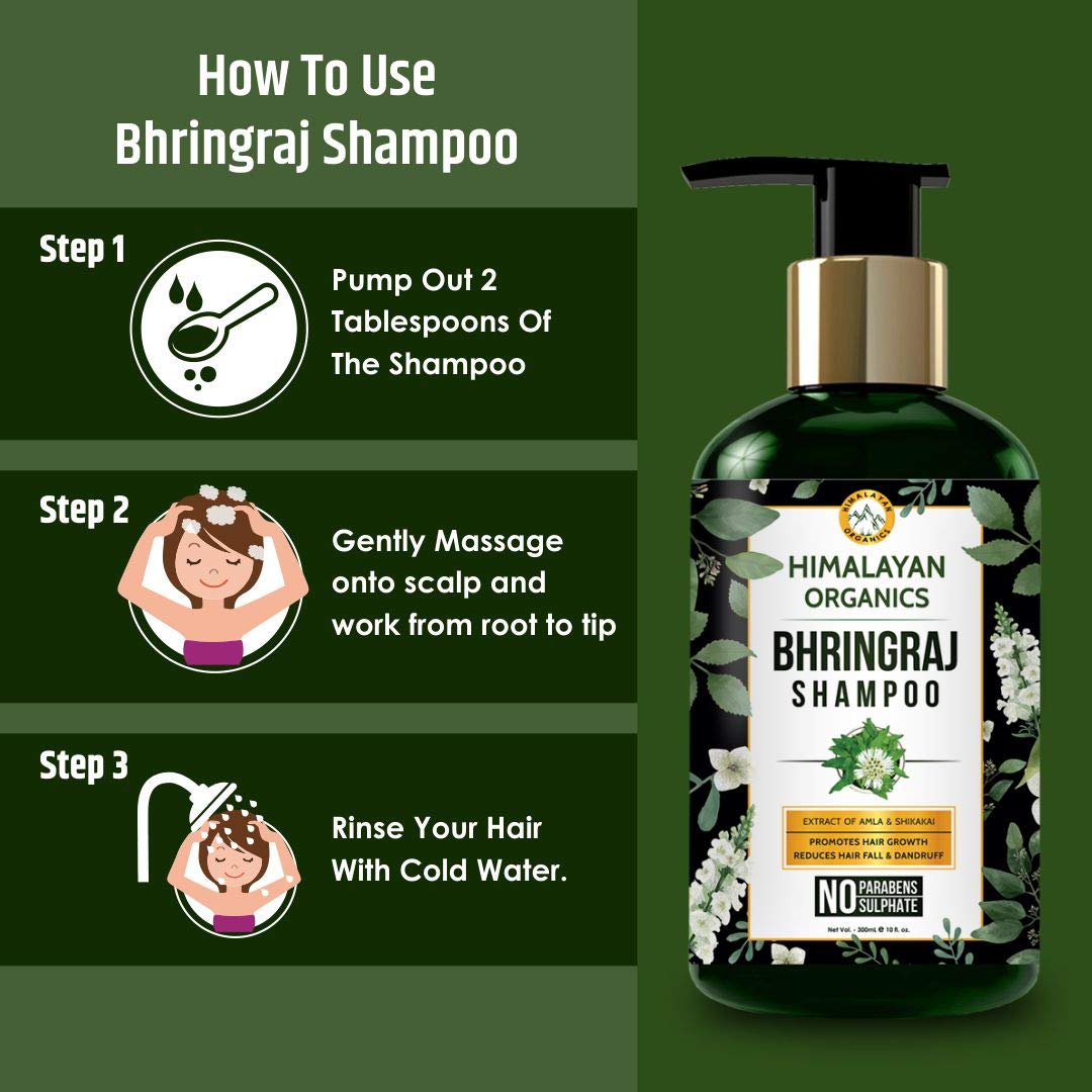 Himalayan Organics Bhringraj Shampoo, 300 ml, Pack of 1 Himalayan Organics Bhringraj Shampoo, 300 ml, Pack of 1