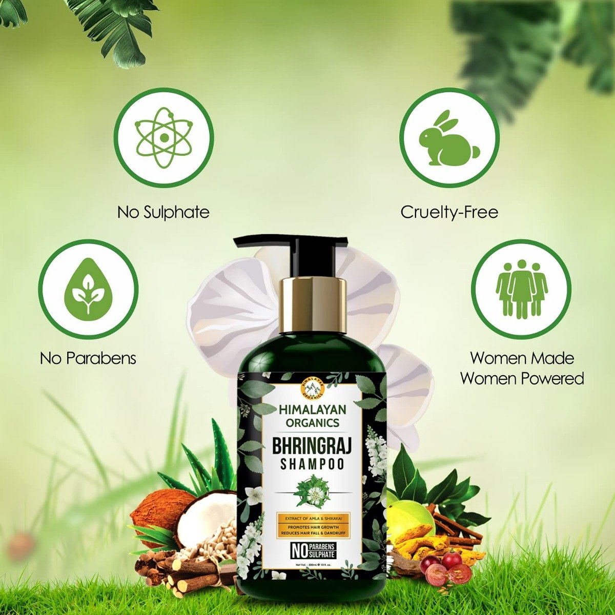 Himalayan Organics Bhringraj Shampoo, 300 ml, Pack of 1 Himalayan Organics Bhringraj Shampoo, 300 ml, Pack of 1