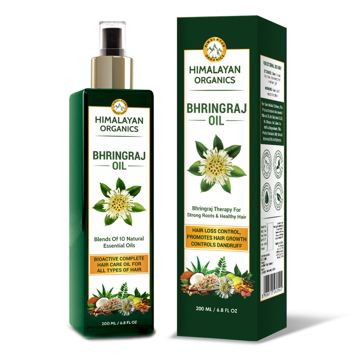 Himalayan Organics Bhringraj Oil, 200 ml, Pack of 1 Himalayan Organics Bhringraj Oil, 200 ml, Pack of 1