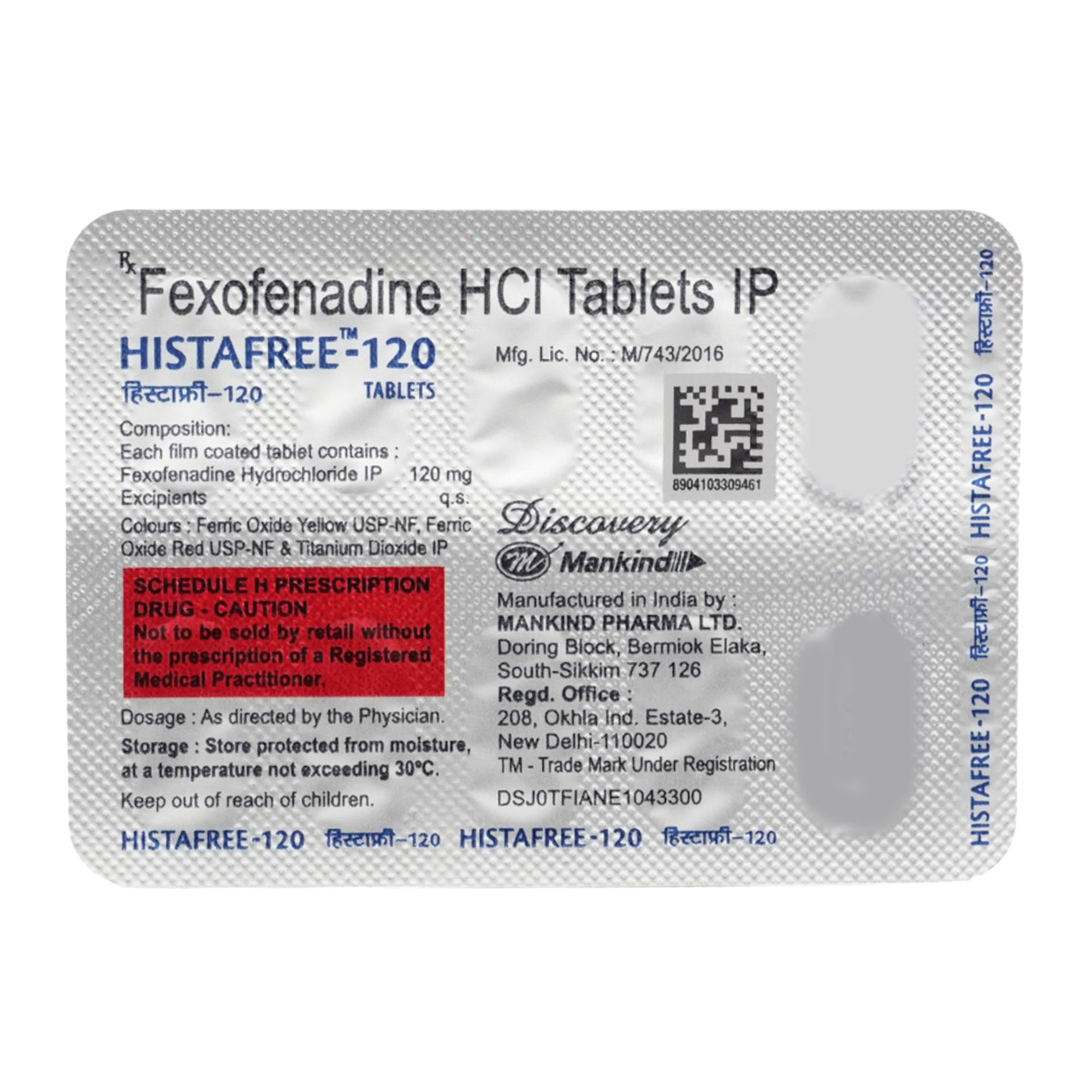 Buy Histafree-120 Tablet 10's Online