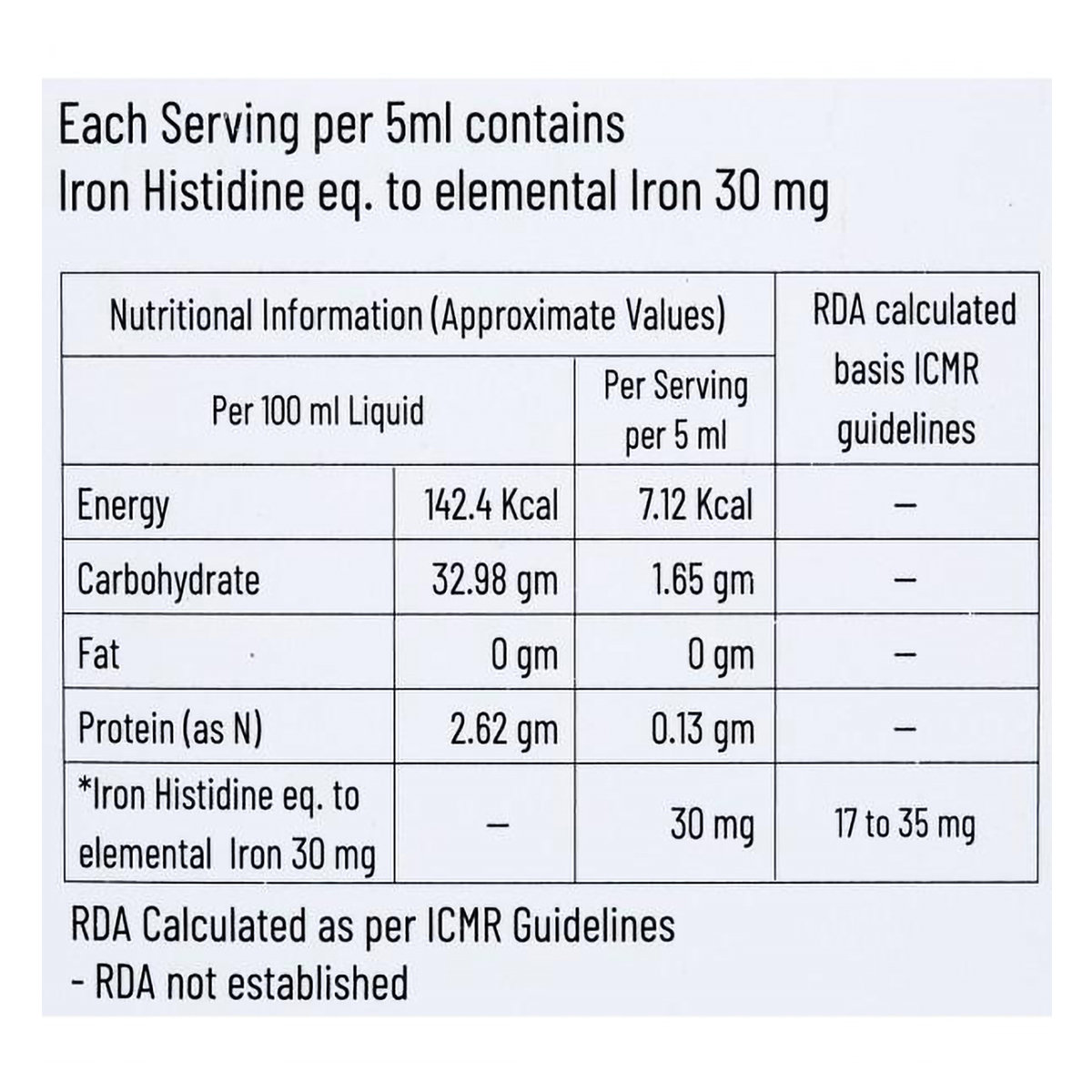 Histafer 30 mg Orange Flavour Liquid 200 ml, Pack of 1 Liquid Histafer 30 mg Orange Flavour Liquid 200 ml, Pack of 1 Liquid