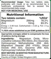 Holland &amp; Barrett Magnesium with Zinc, 100 Tablets, Pack of 1