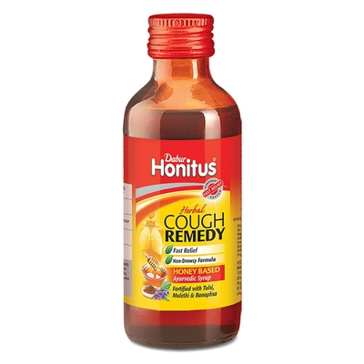 Dabur Honitus Herbal Cough Remedy Syrup, 100 ml, Pack of 1