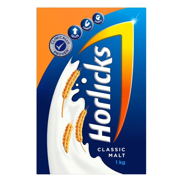 Horlicks Classic Malt Flavour Nutrition Drink Powder 1 kg Refill Pack | Support Immunity | Improves Bone &amp; Muscle Health | Healthy Weight Gain, Pack of 1