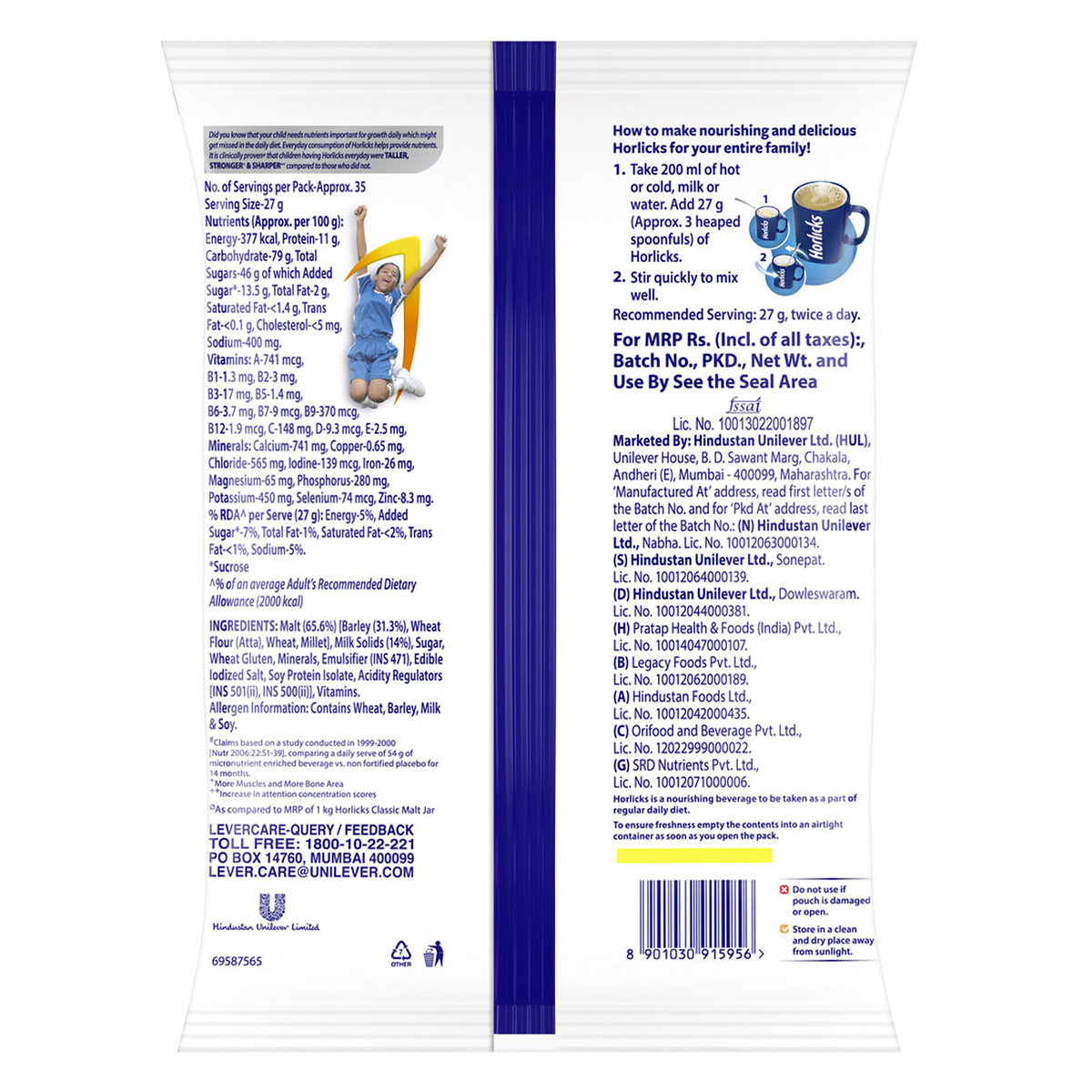 Horlicks Classic Malt Nutrition Drink Powder, 1 Kg Refill Pack, Pack of 1 Horlicks Classic Malt Nutrition Drink Powder, 1 Kg Refill Pack, Pack of 1