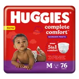 Huggies Complete Comfort Wonder Baby Diaper Pants Medium, 76 Count, Pack of 1