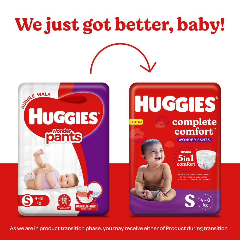 Huggies Complete Comfort Wonder Baby Diaper Pants Small, 74 Count, Pack of 1 Huggies Complete Comfort Wonder Baby Diaper Pants Small, 74 Count, Pack of 1