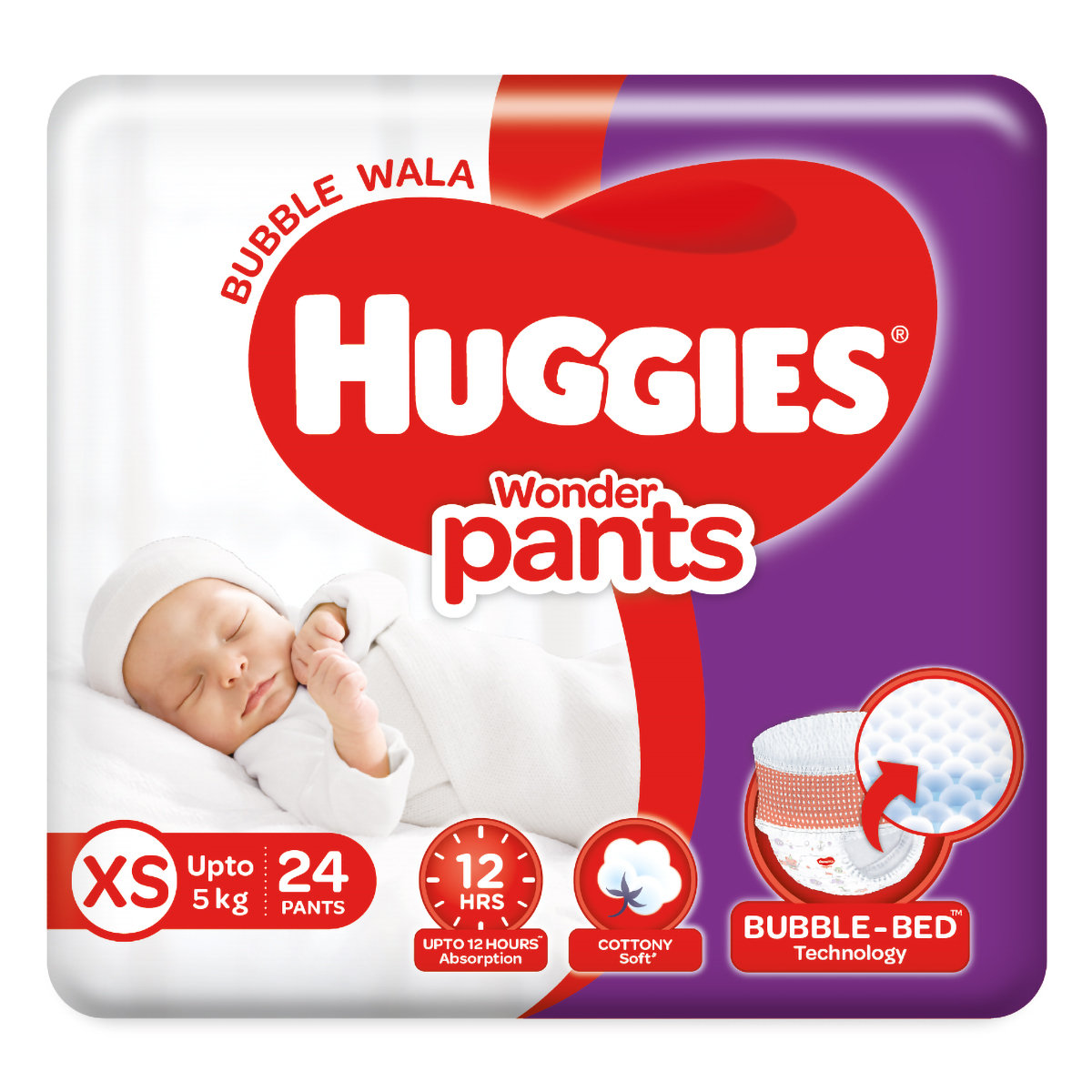 Huggies Wonder Baby Diaper Pants XS, 24 Count, Pack of 1 Huggies Wonder Baby Diaper Pants XS, 24 Count, Pack of 1